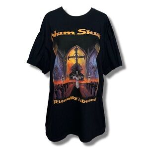Num Skull Cotton Band Tshirt